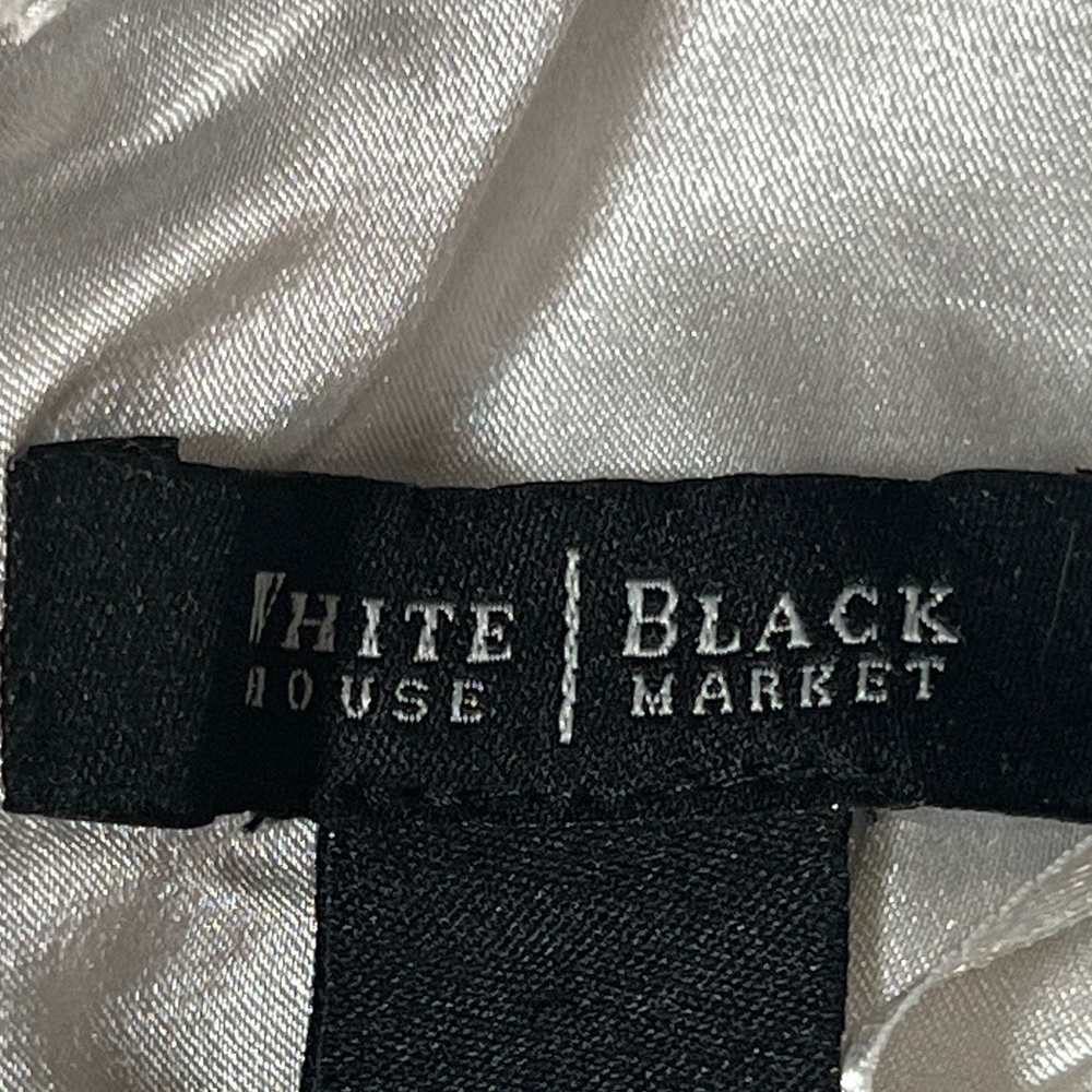 White House Black Market Floral Fit & Flare Mini Dress SZ 2 B&W Sleeveless - Picture 5 of 16